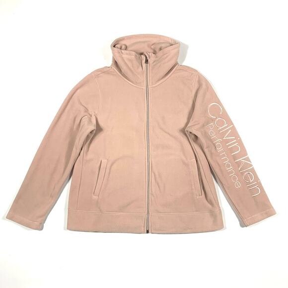 Calvin Klein Performance Mauve Zipup Fleece with Pockets - Picture 1 of 12